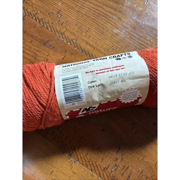 Natura 100% Virgin Wool Yarn Set Of 4 Deep Rust Vintage - Picture 5 of 6